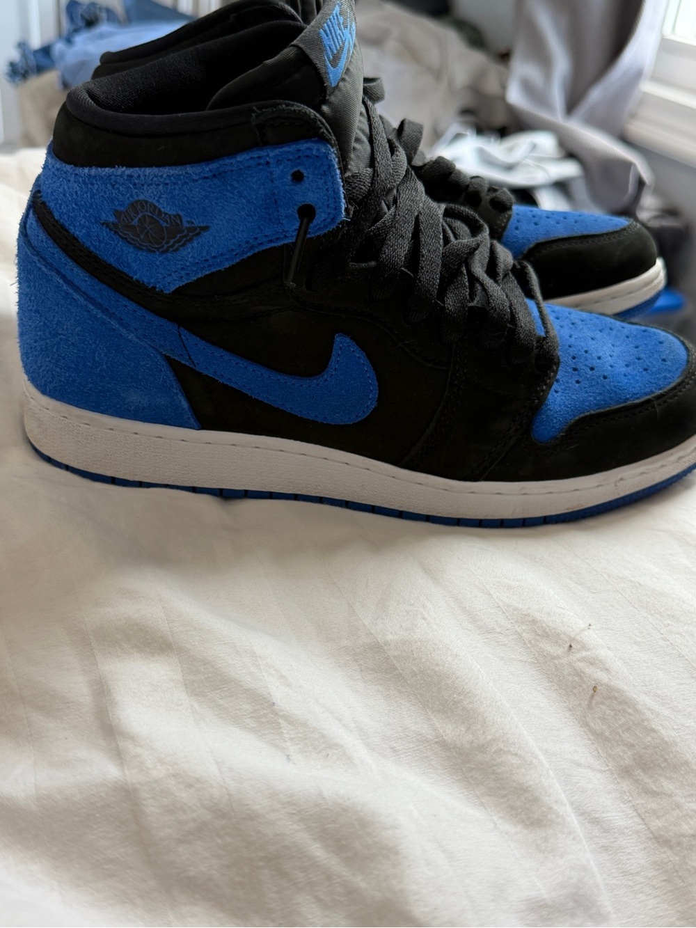 Nike Kids Blue and Black High-Top Sneakers youth size 7